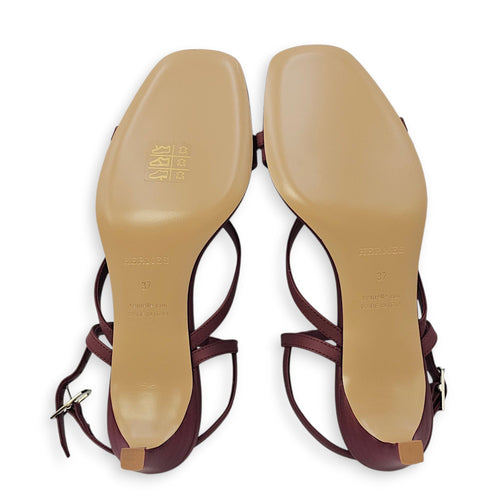 Muse 40 37 Rouge H Sandals in Calfskin Palladium hardware CL2604-20640 3