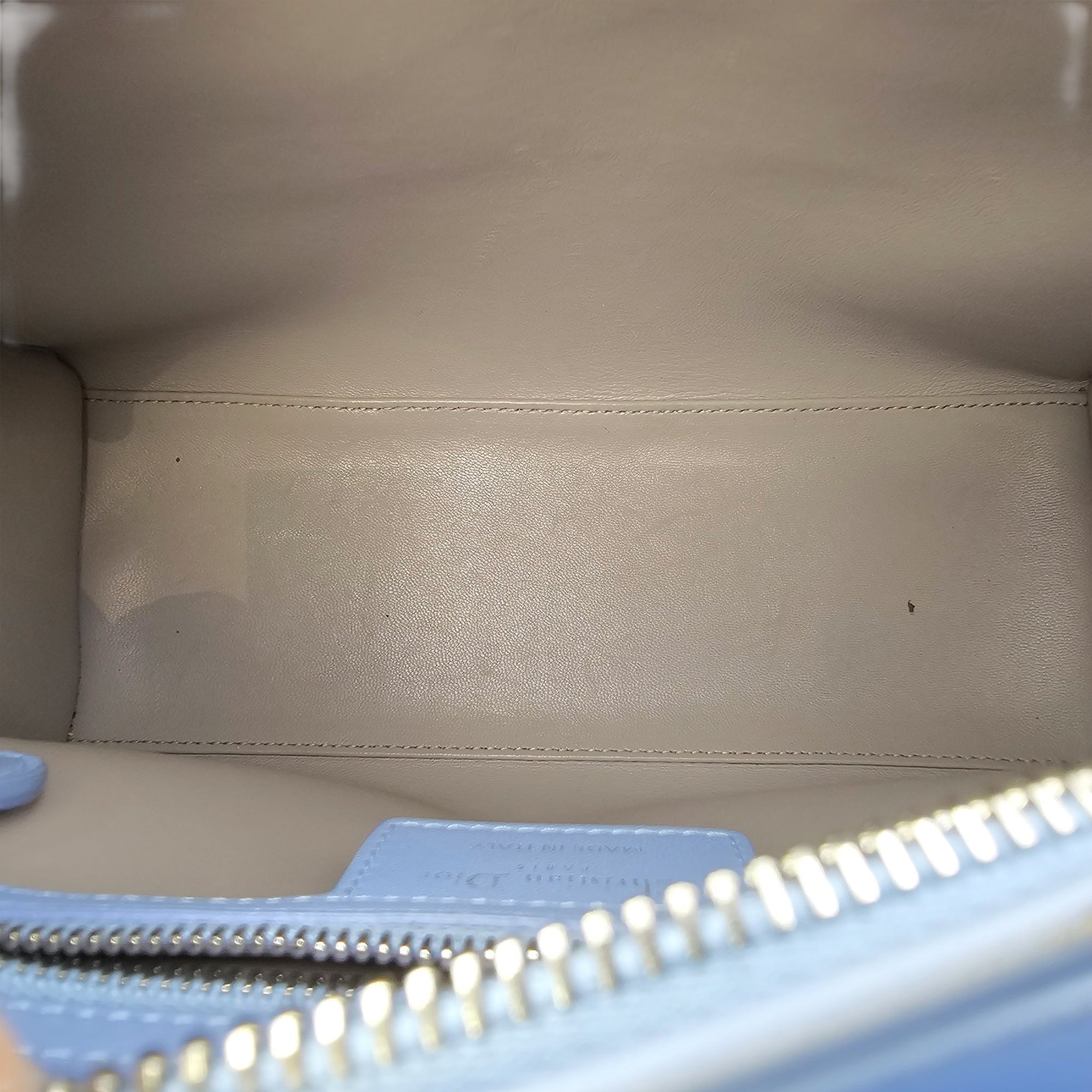 Lady Dior Medium Blue Top Handle Bag in Lambskin Silver hardware CL2604-20642 12