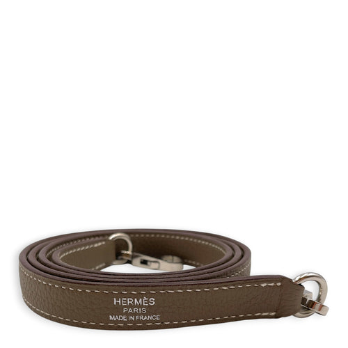 Bag Strap 108CM Etoupe Bag Accessory in Togo Palladium hardware