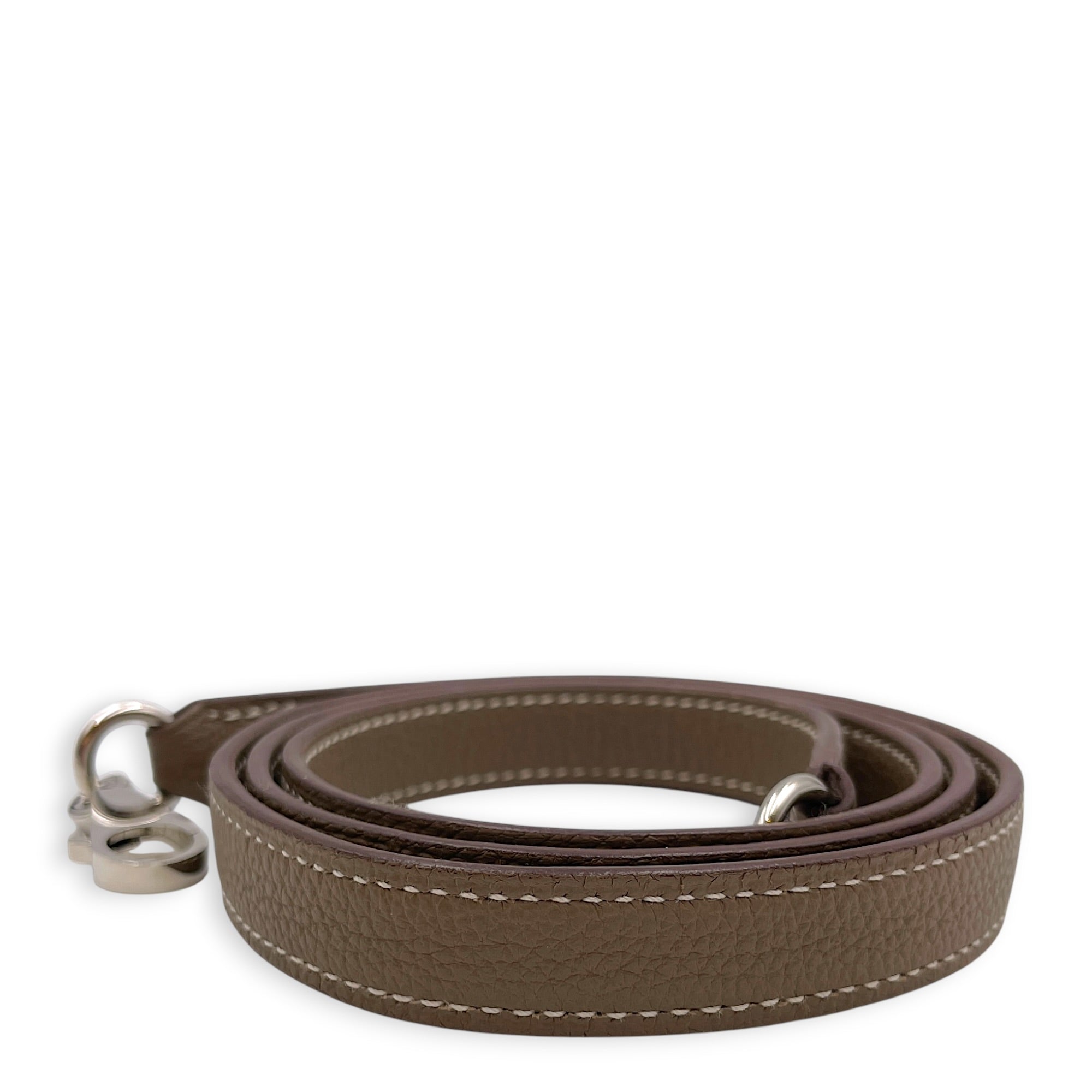 Bag Strap 108CM Etoupe Bag Accessory in Togo Palladium hardware