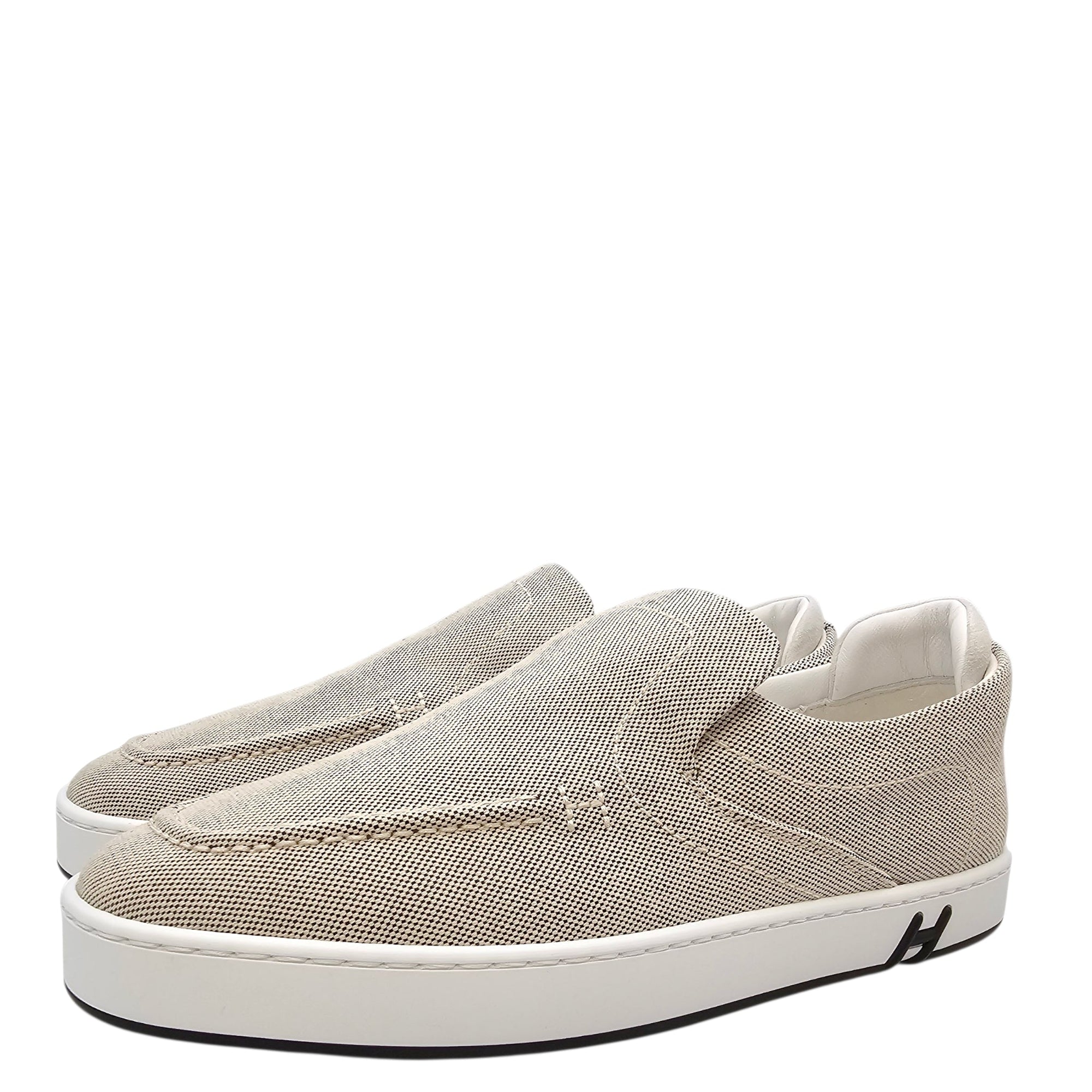 Kiddy 38 Prunoir/Blanc Slip-On Sneakers in H Canvas CL2604-20647 2