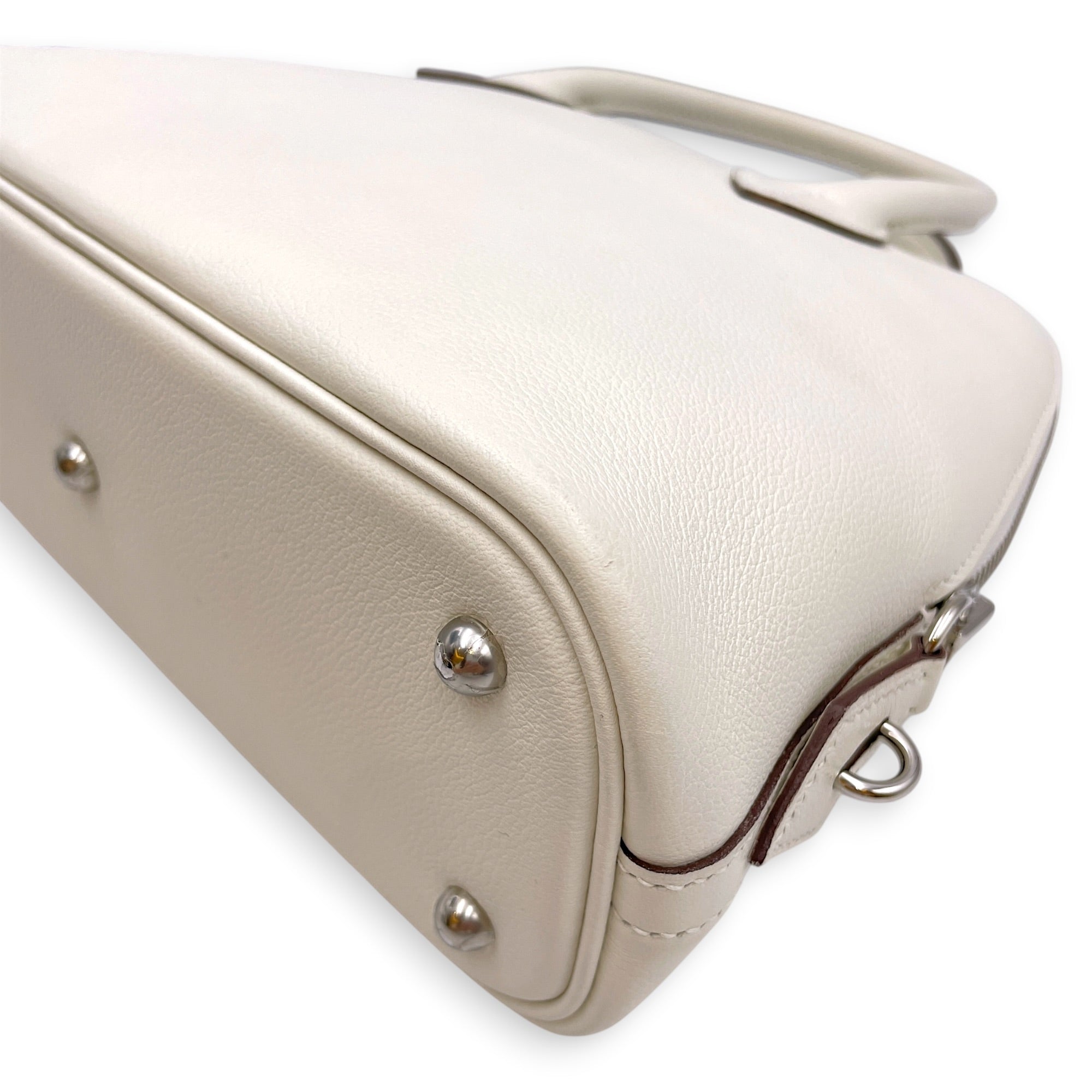 Bolide 1923 25 Blanc/Sesame in Evercolor Palladium hardware