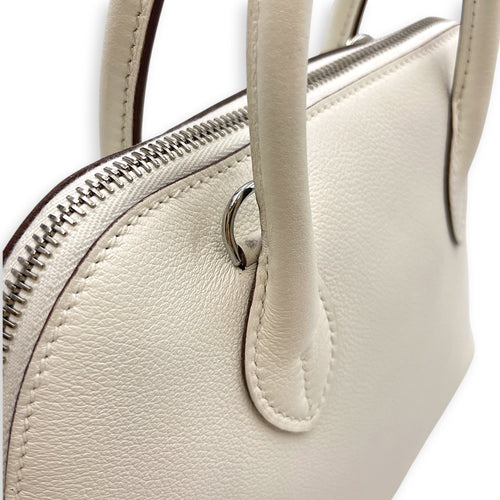 Bolide 1923 25 Blanc/Sesame in Evercolor Palladium hardware
