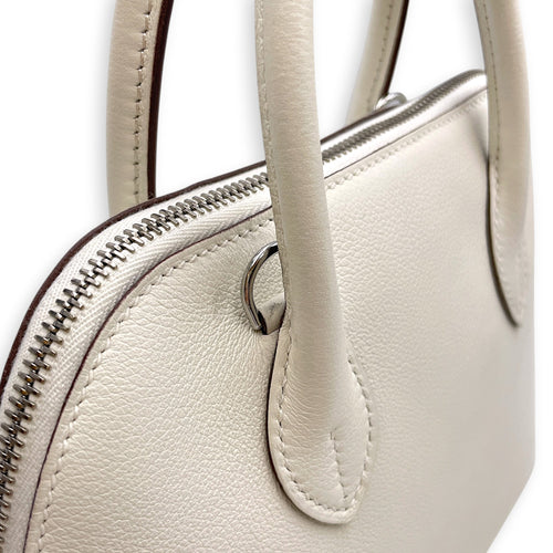 Bolide 1923 25 Blanc/Sesame in Evercolor Palladium hardware