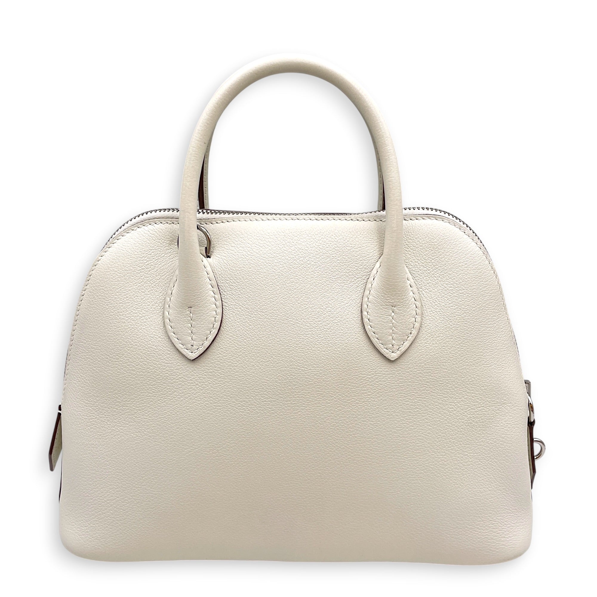 Bolide 1923 25 Blanc/Sesame in Evercolor Palladium hardware