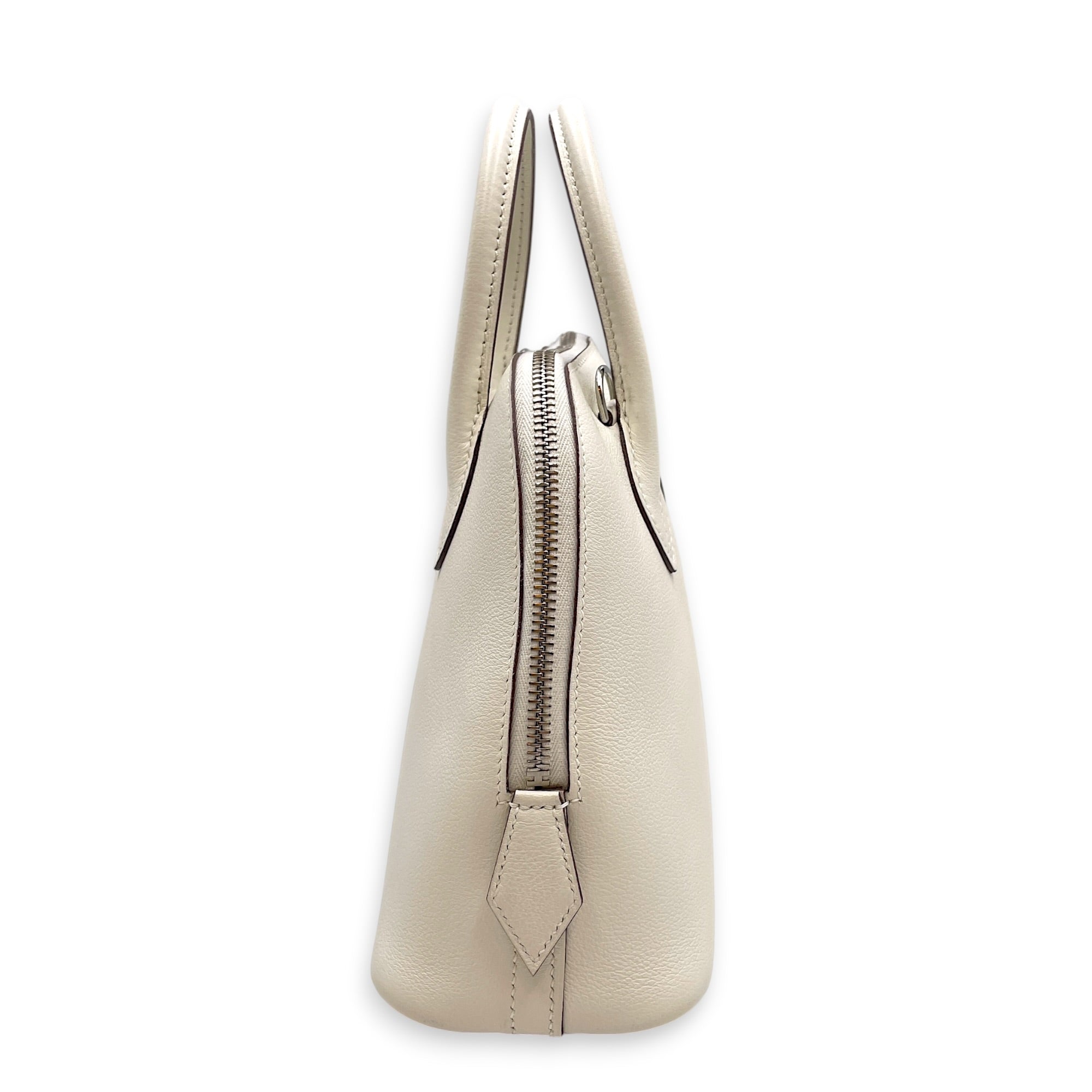 Bolide 1923 25 Blanc/Sesame in Evercolor Palladium hardware
