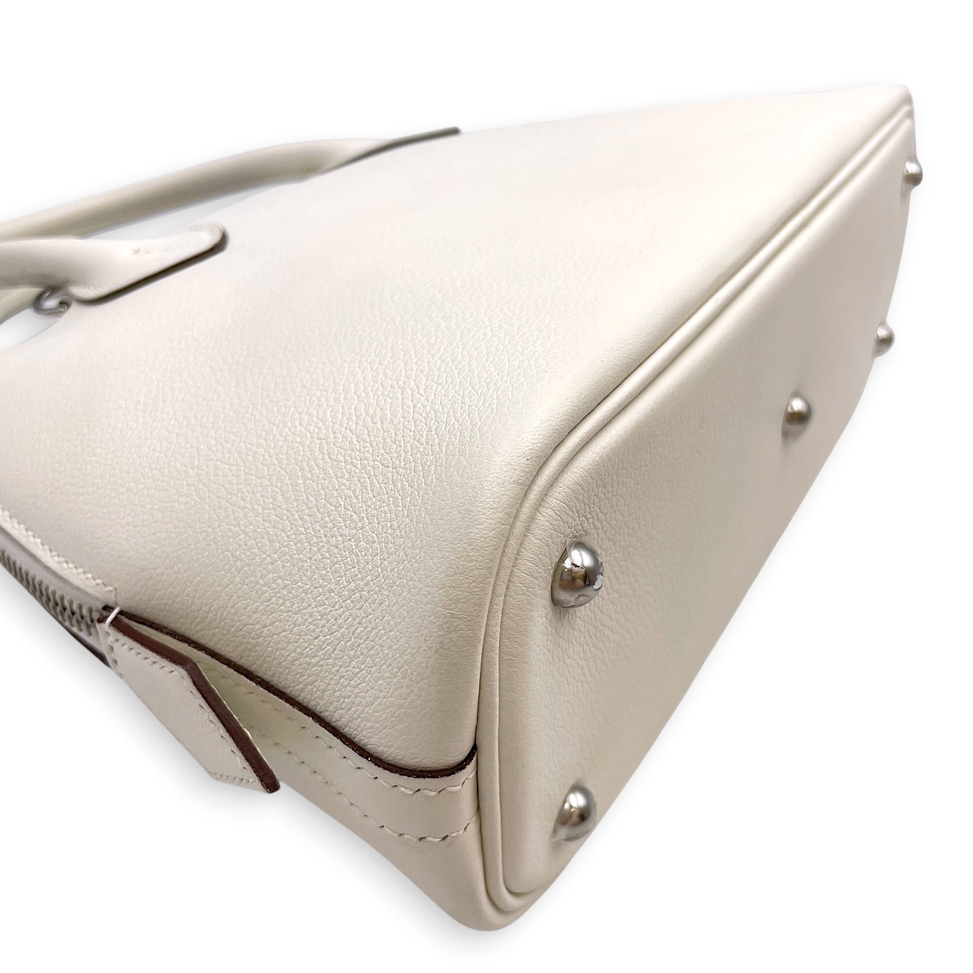 Bolide 1923 25 Blanc/Sesame in Evercolor Palladium hardware