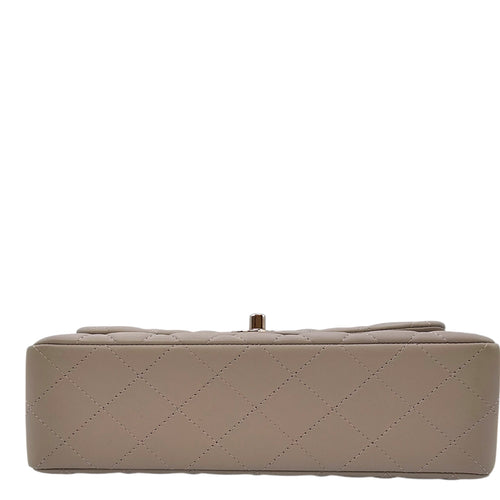 Small Classic Flap Grey Shoulder Bag in Lambskin Silver hardware CL2604-20656 10