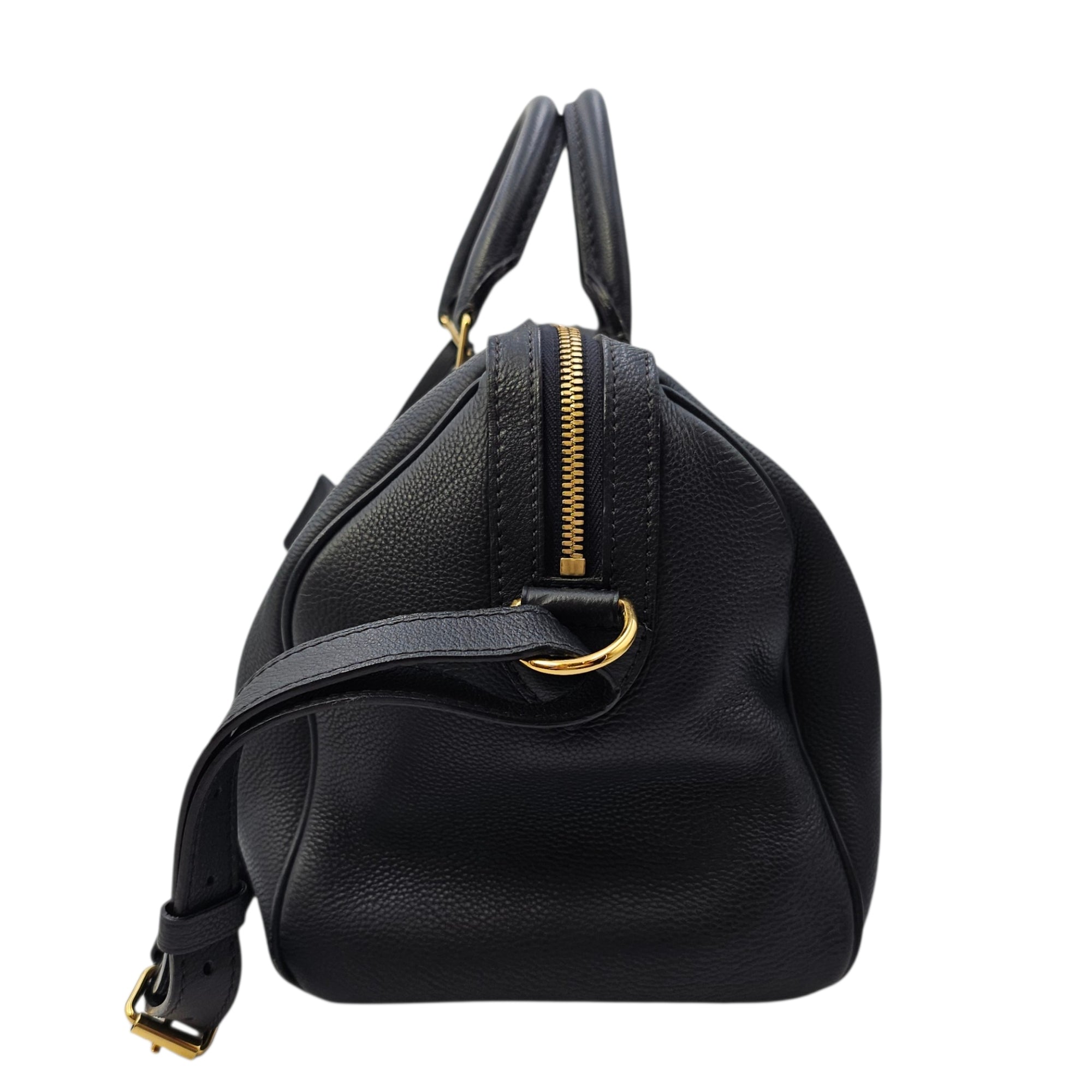 Sofia Coppola Speedy Size 30cm Blue Shoulder Bag in Calfskin Gold hardware