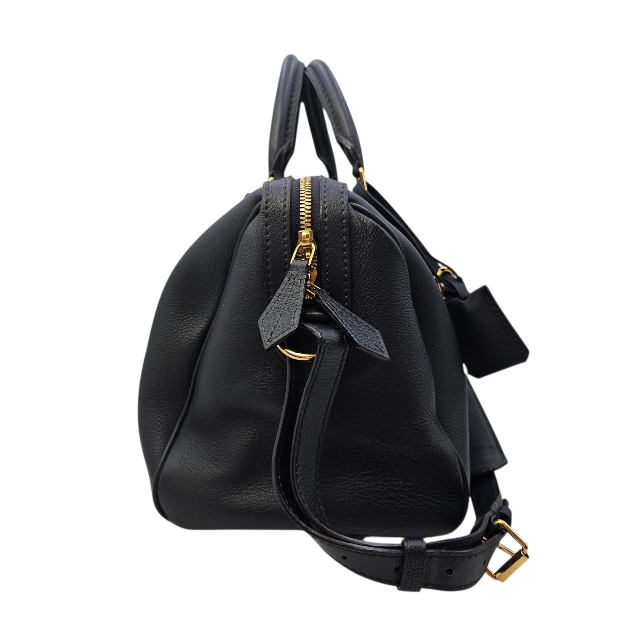 Sofia Coppola Speedy Size 30cm Blue Shoulder Bag in Calfskin Gold hardware