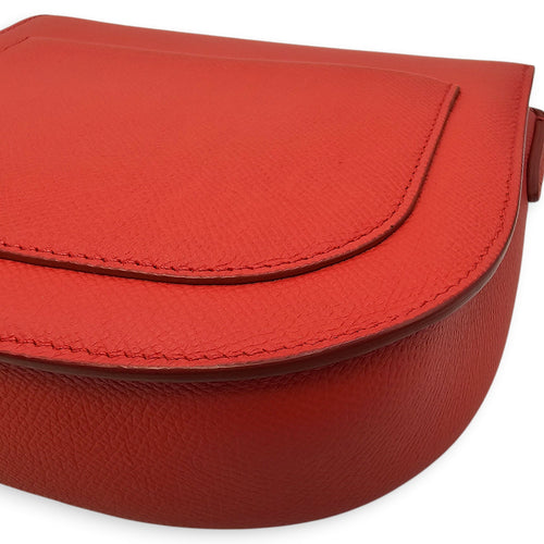 Trotteur Small Red Crossbody Bag in Calfskin Gold hardware