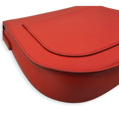 Trotteur Small Red Crossbody Bag in Calfskin Gold hardware