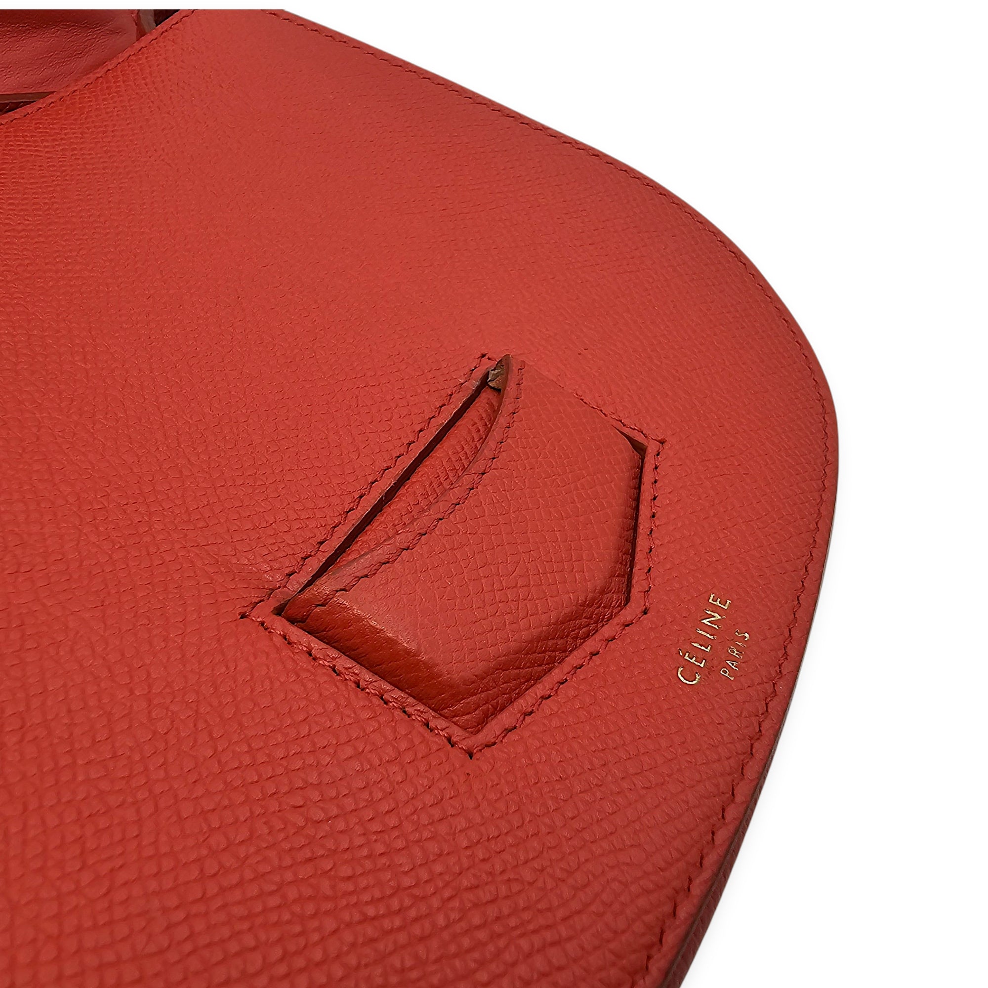Trotteur Small Red Crossbody Bag in Calfskin Gold hardware
