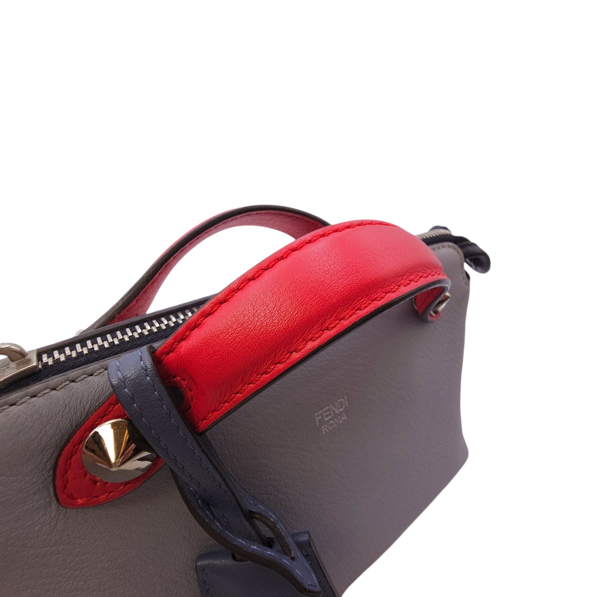 By The Way 19cm Grey Top Handle Bag in Calfskin Silver hardware