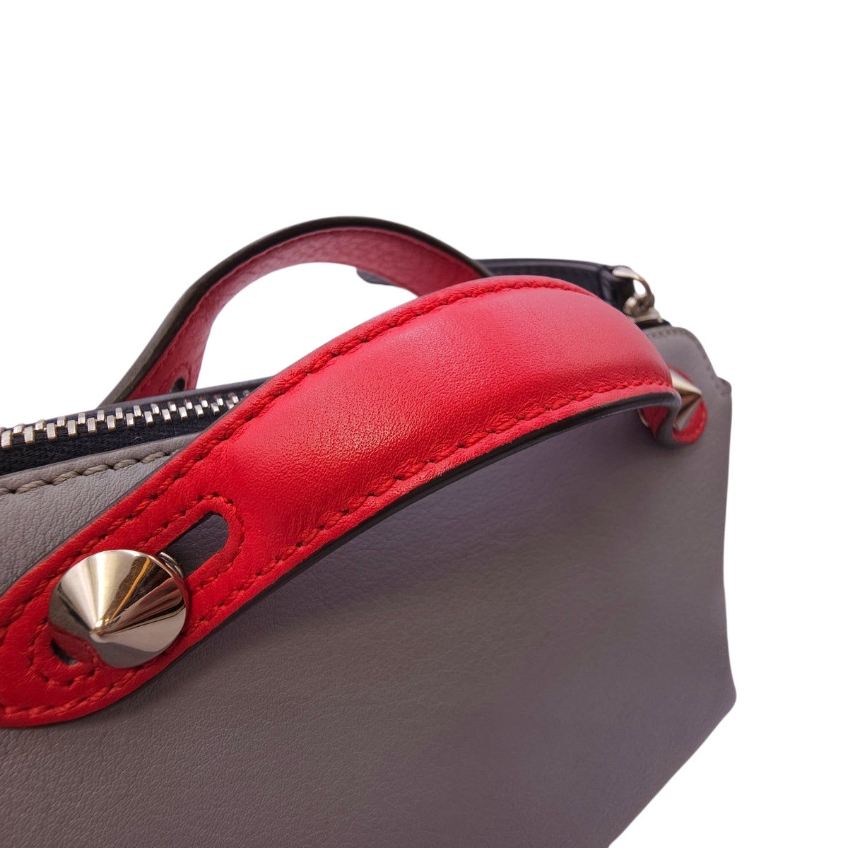 By The Way 19cm Grey Top Handle Bag in Calfskin Silver hardware