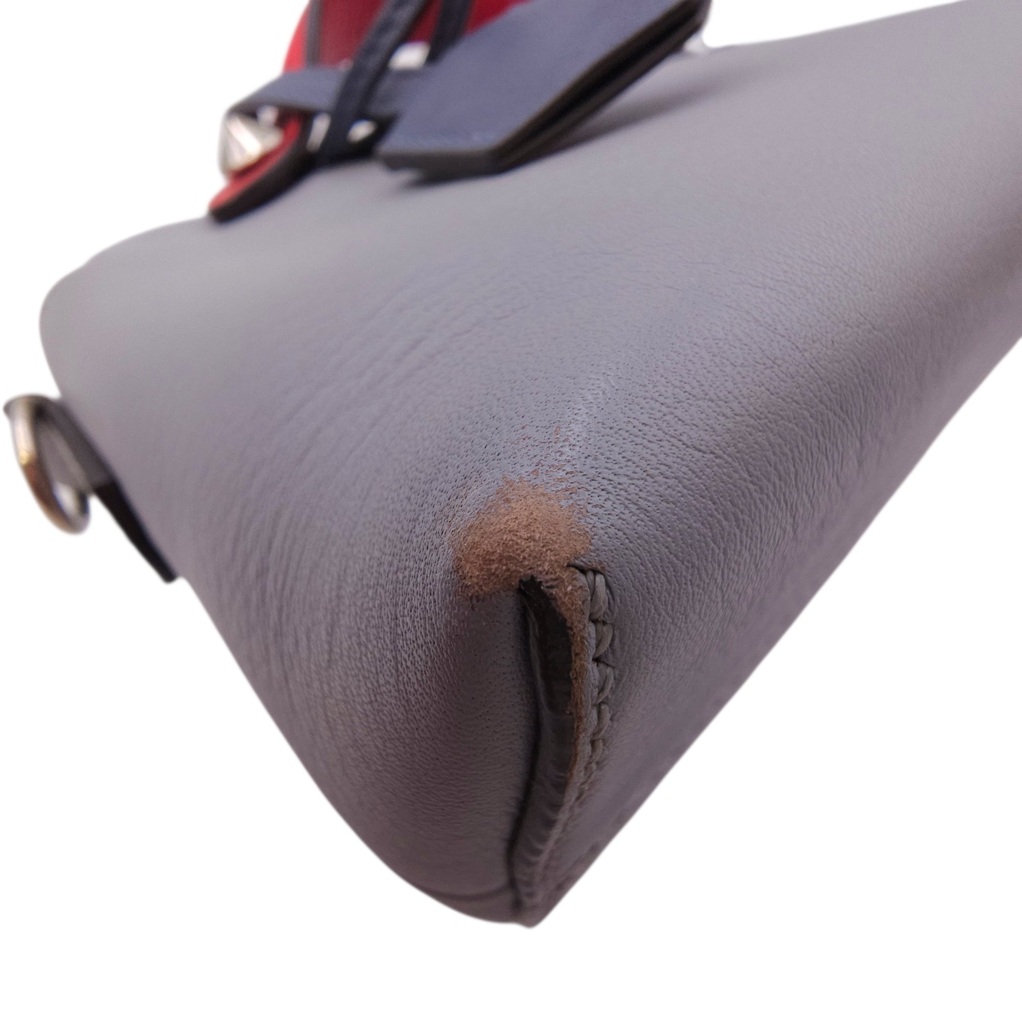 By The Way 19cm Grey Top Handle Bag in Calfskin Silver hardware