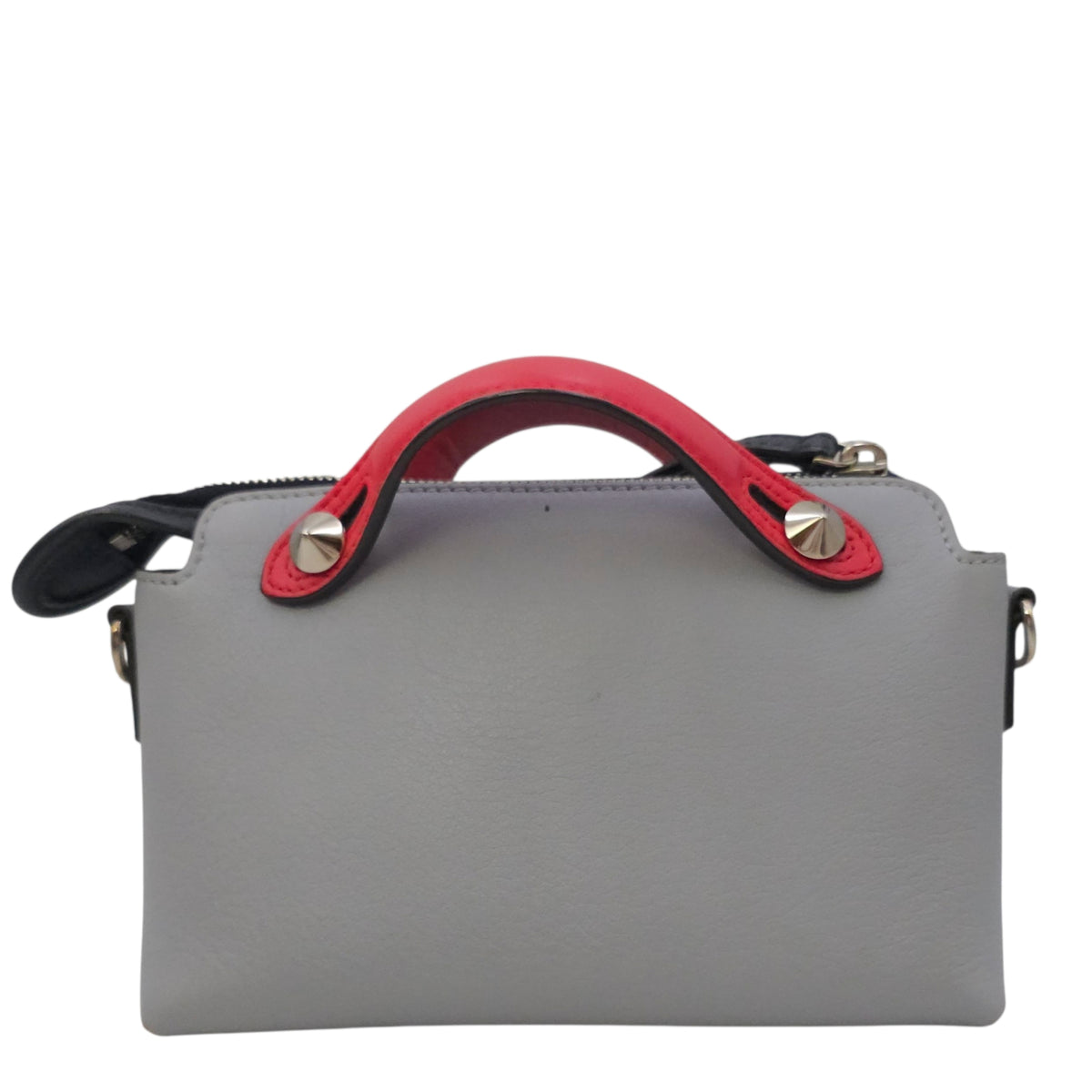 By The Way 19cm Grey Top Handle Bag in Calfskin Silver hardware