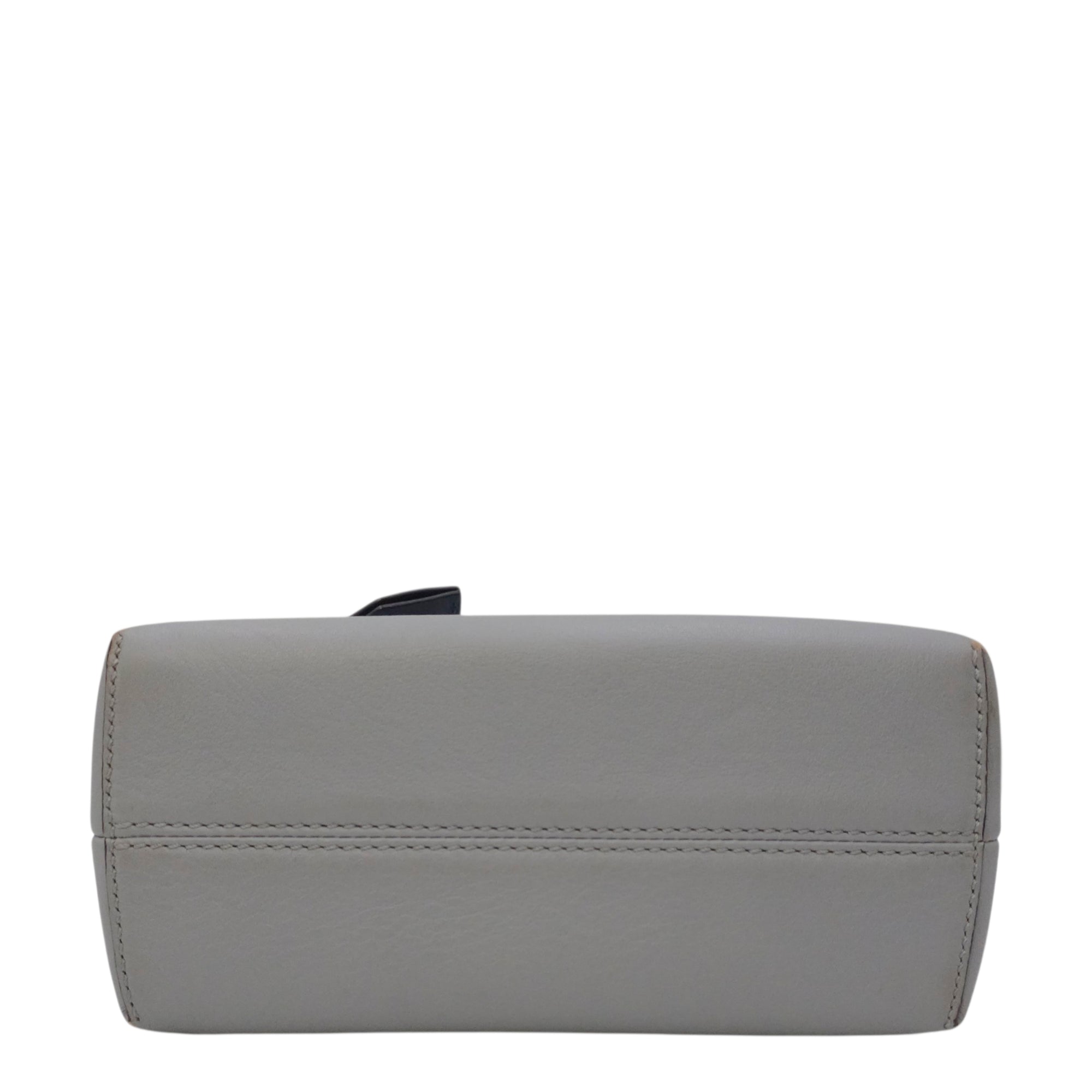 By The Way 19cm Grey Top Handle Bag in Calfskin Silver hardware