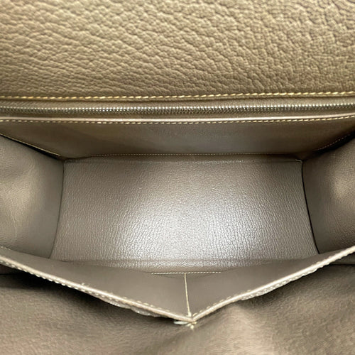 Sellier Kelly 28 Etoupe in Chevre Coromandel Palladium hardware CL2604-20673 7