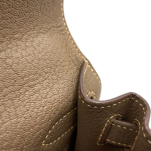 Sellier Kelly 28 Etoupe in Chevre Coromandel Palladium hardware CL2604-20673 8