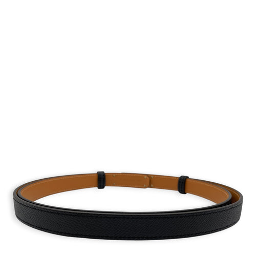 Kelly 18 Belt Black Belt in Epsom Rose Gold hardware