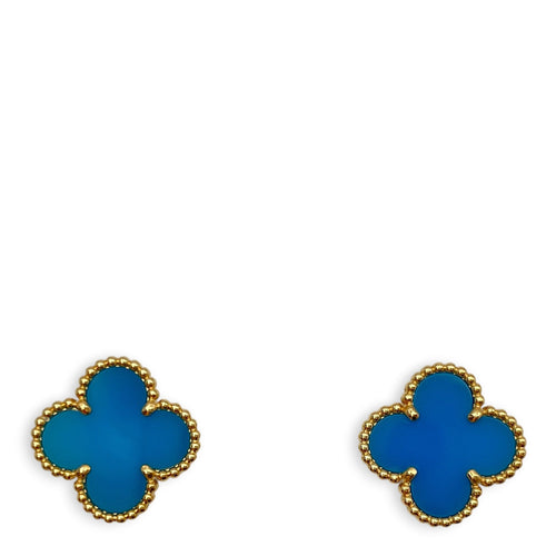 Vintage Alhambra Earrings in Agate, Gold Hardware CL2604-20681 1