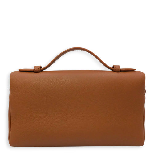 LP Extra Pocket19 Brown Crossbody Bag in Calfskin Gold hardware