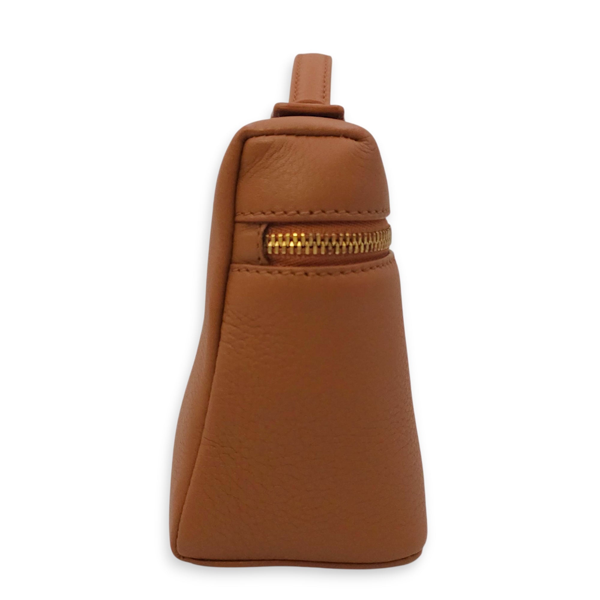 LP Extra Pocket19 Brown Crossbody Bag in Calfskin Gold hardware