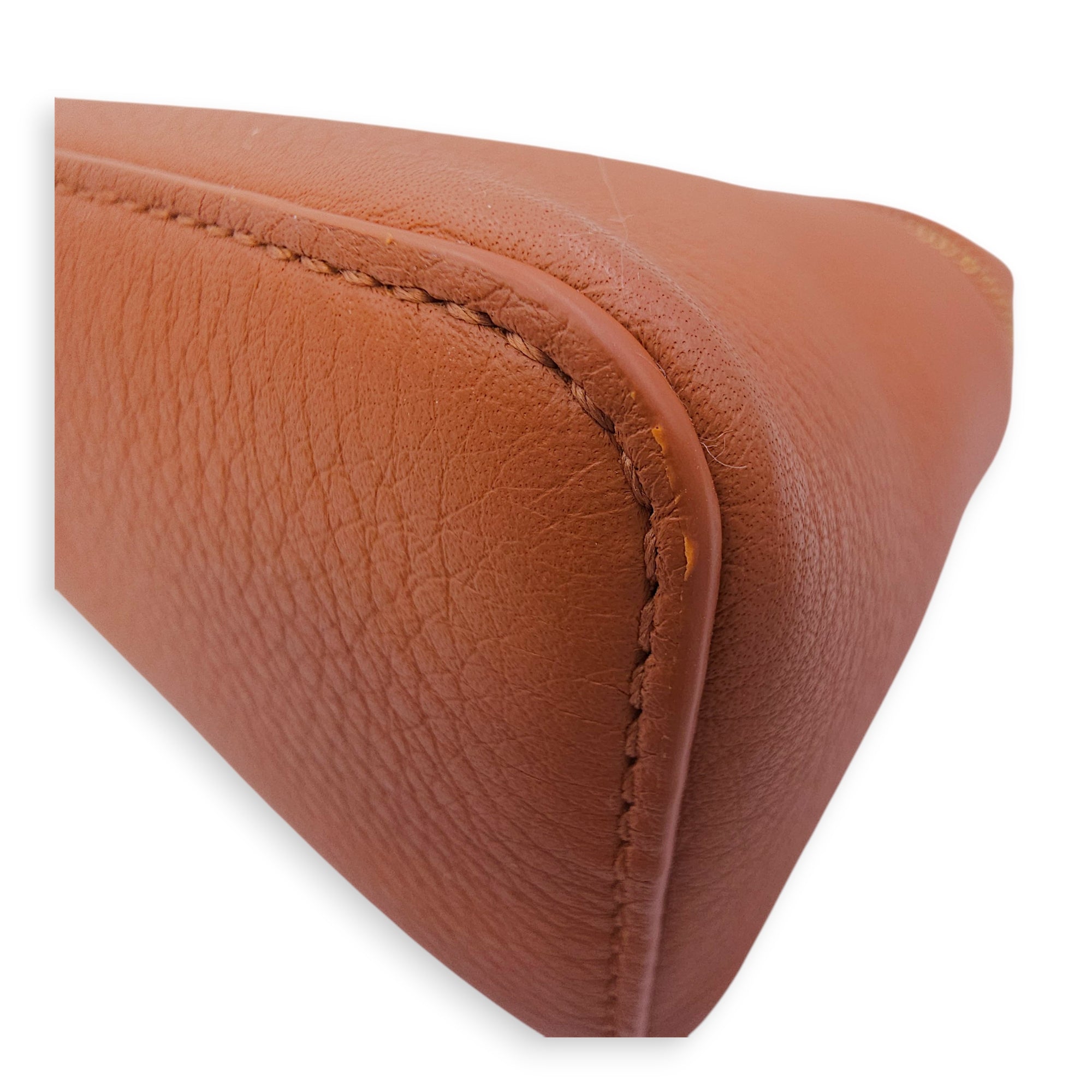 LP Extra Pocket19 Brown Crossbody Bag in Calfskin Gold hardware