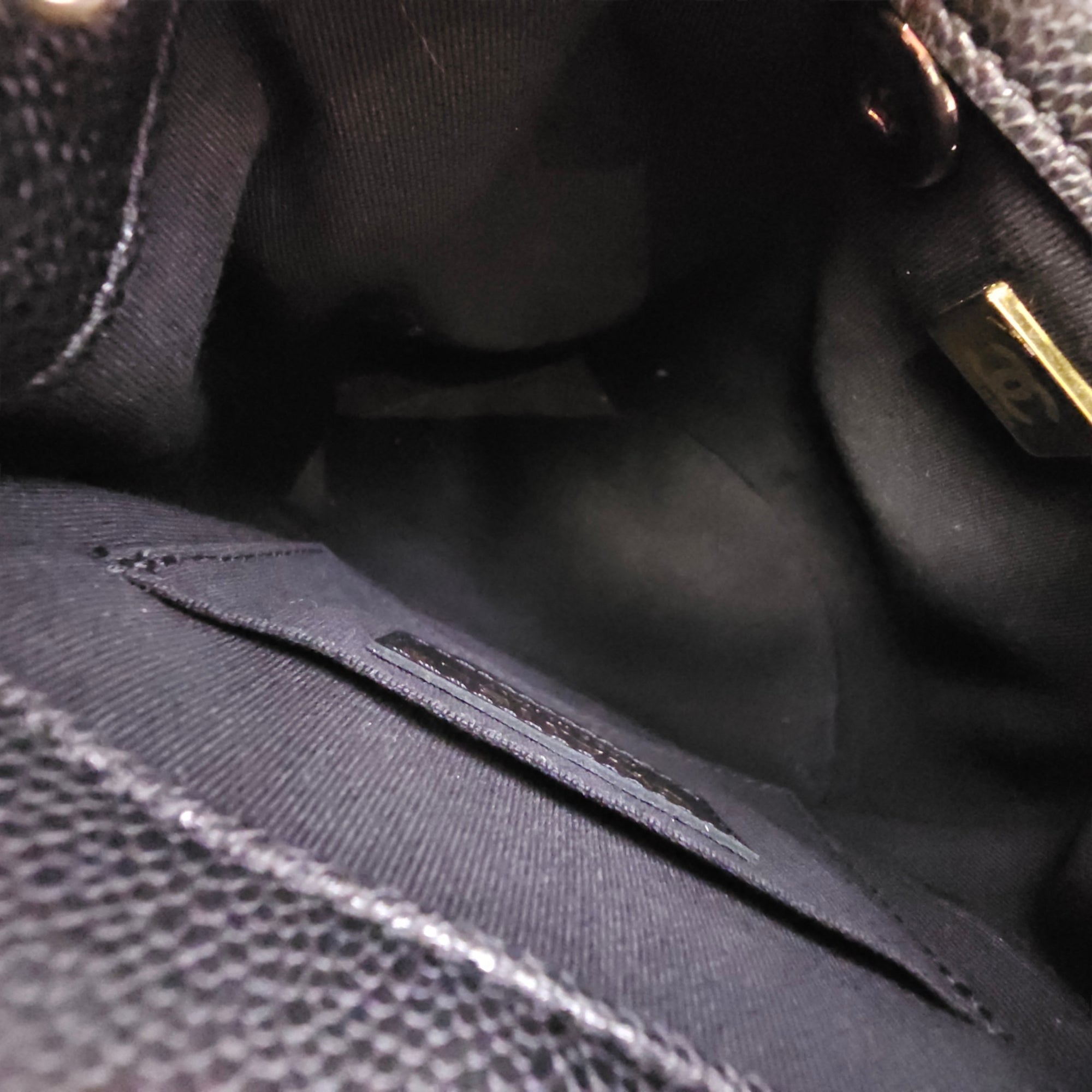 Duma Mini Black Backpack in Caviar Leather Gold hardware
