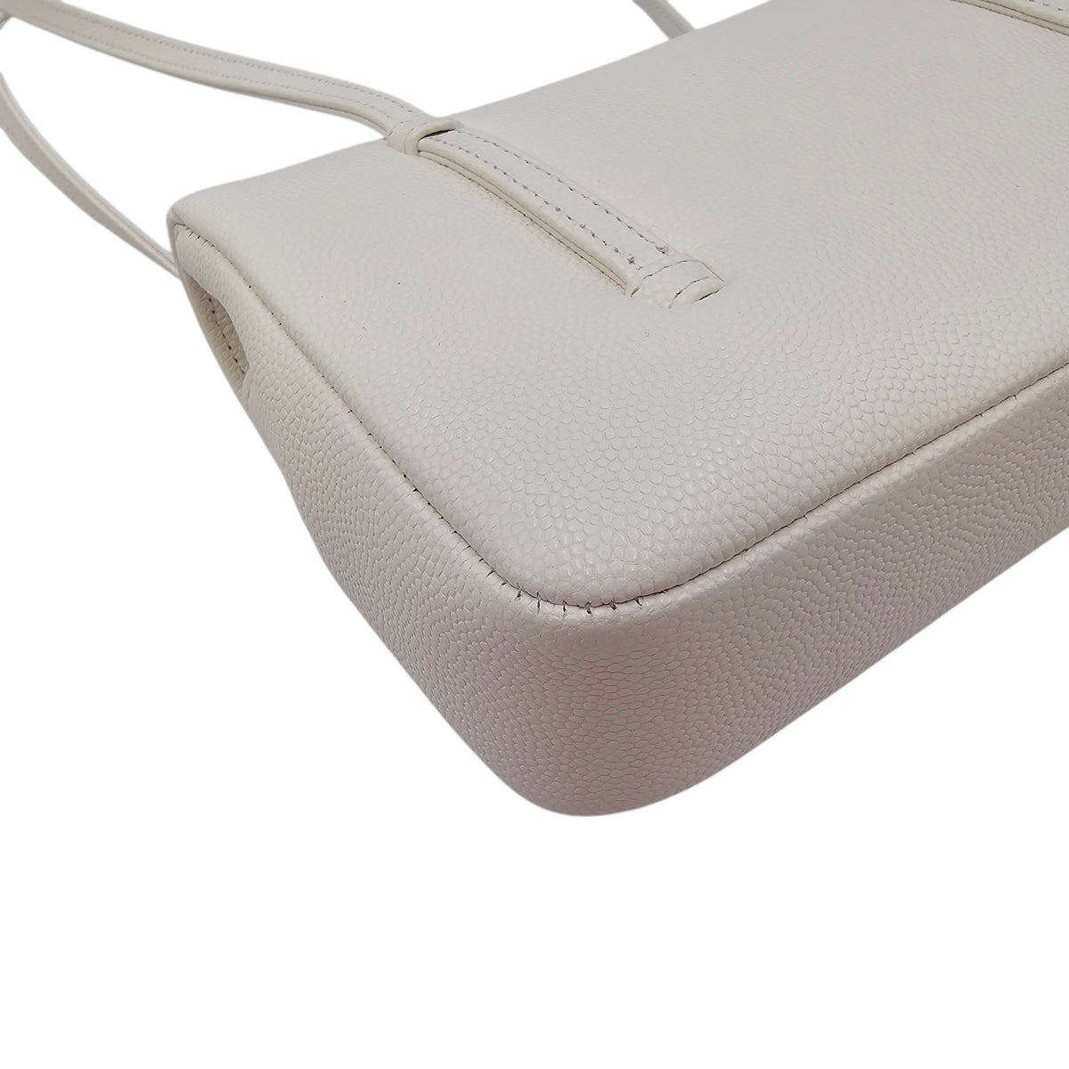 Preppy Mini White Shoulder Bag in Calfskin Gold hardware