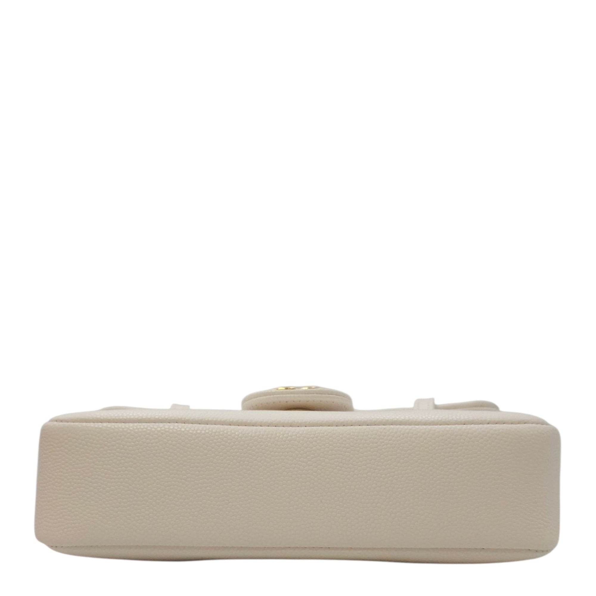 Preppy Mini White Shoulder Bag in Calfskin Gold hardware CL2604-20697 5