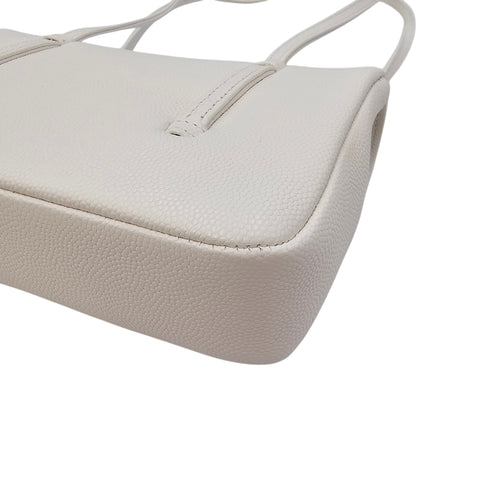 Preppy Mini White Shoulder Bag in Calfskin Gold hardware