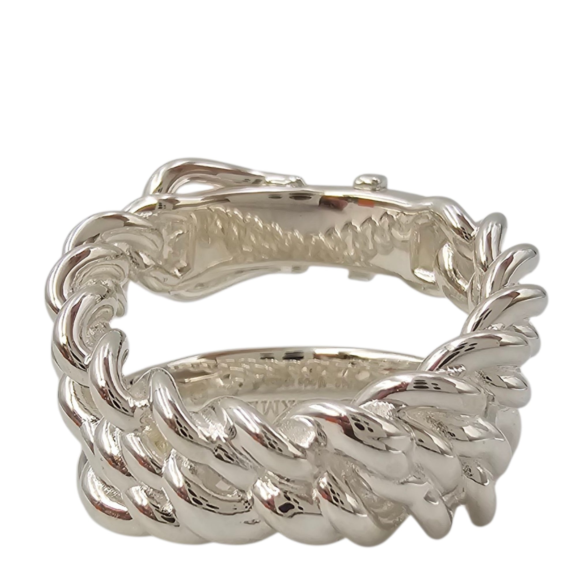 Boucle Sellier Inflexible large model Size 54 Ring Silver hardware