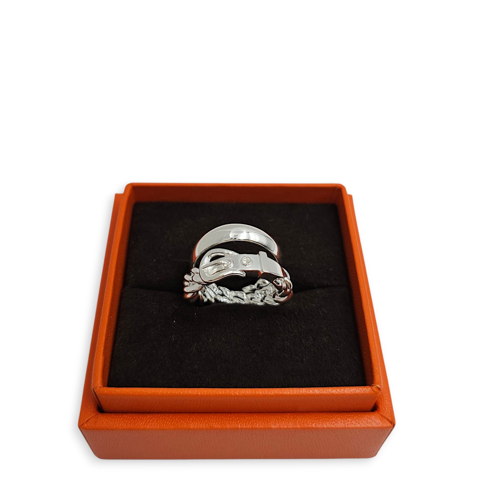 Boucle Sellier Inflexible large model Size 54 Ring Silver hardware