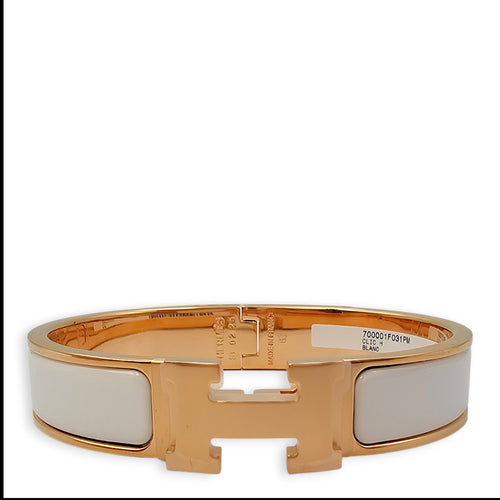 Clic Clac H PM Blanc Bracelet Rose Gold hardware