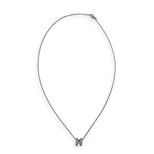 Mini Pop H Marron Glace Necklace Palladium hardware CL2604-20711 1