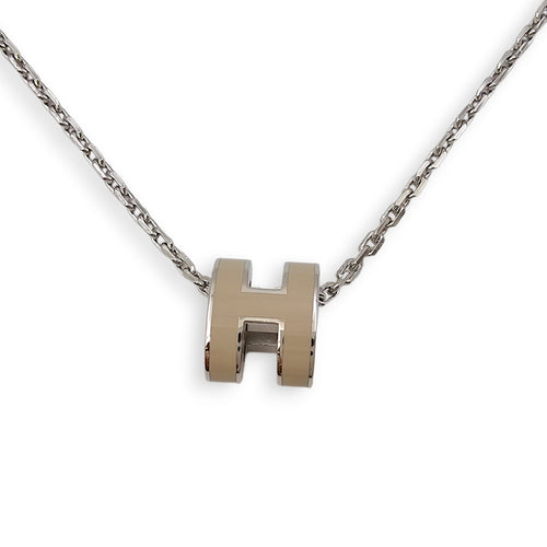 Mini Pop H Marron Glace Necklace Palladium hardware CL2604-20711 3