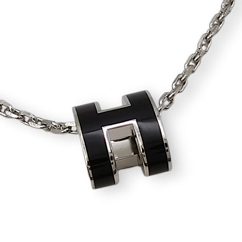 Pop H Mini Black Necklace Palladium hardware CL2604-20712 3