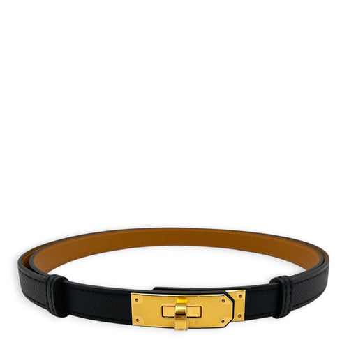 Kelly 18 Black Belt in Epsom Gold hardware CL2604-20714 1