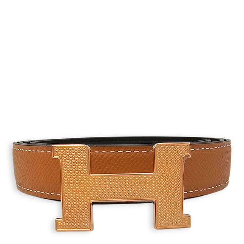 Mini Constance Belt Kit. 24mm by 85cm  Gold/Black Belt in Epsom/Swift Guilloche hardware CL2604-20727 1
