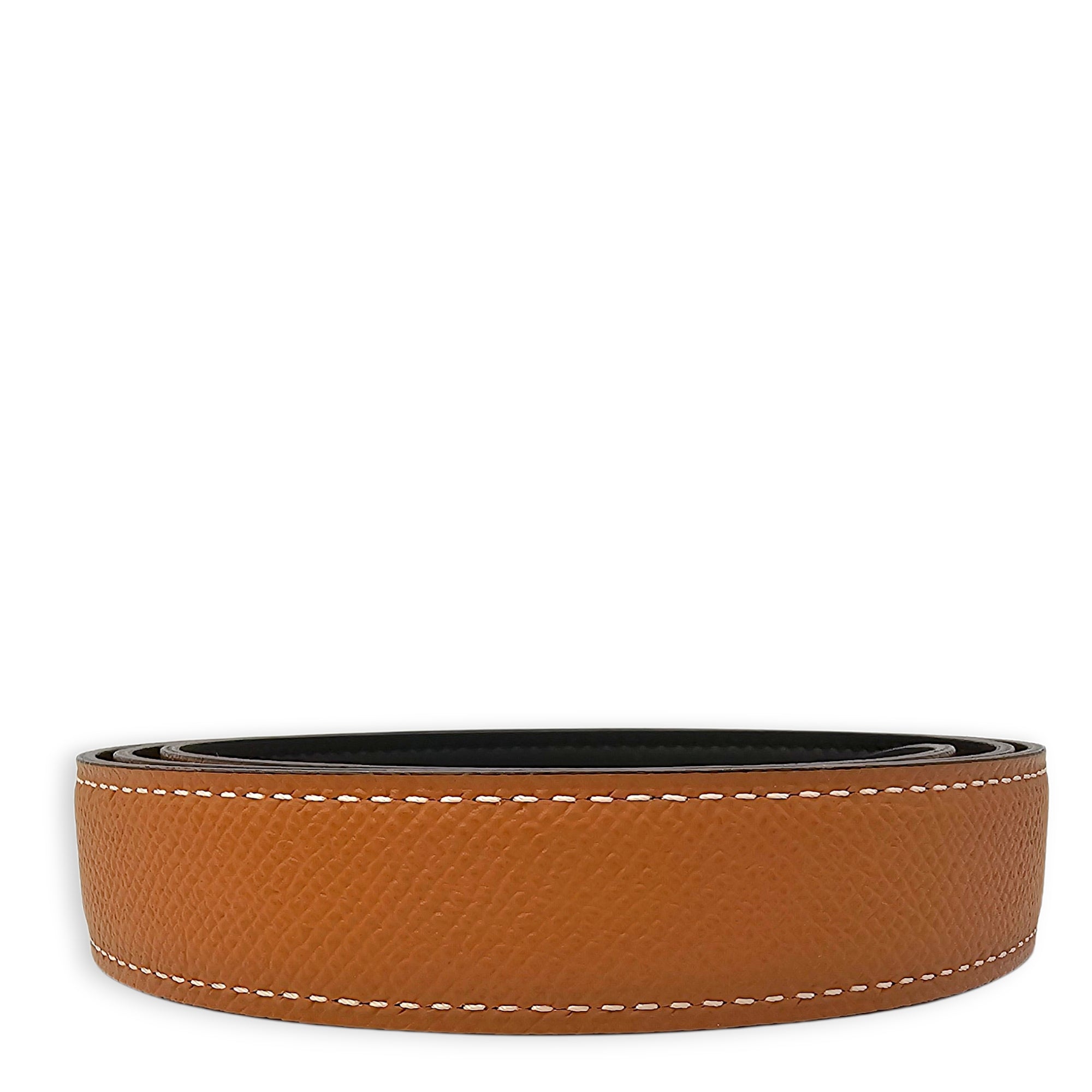 Mini Constance Belt Kit. 24mm by 85cm  Gold/Black Belt in Epsom/Swift Guilloche hardware CL2604-20727 2