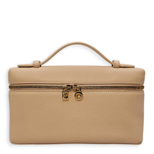 Extra Pocket L19 Pink Crossbody Bag in Calfskin Gold hardware CL2604-20731 1