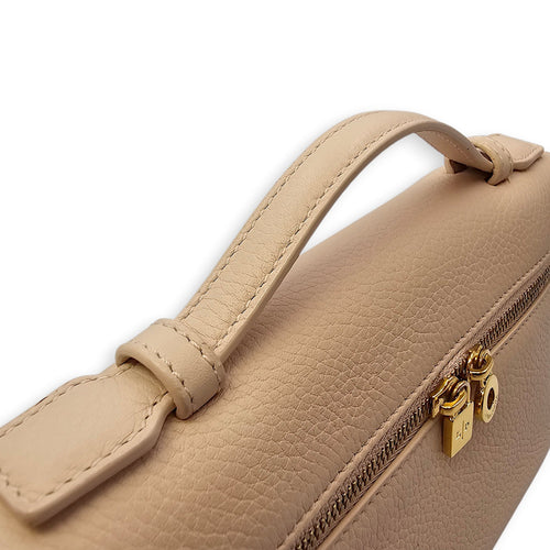 Extra Pocket L19 Pink Crossbody Bag in Calfskin Gold hardware CL2604-20731 7
