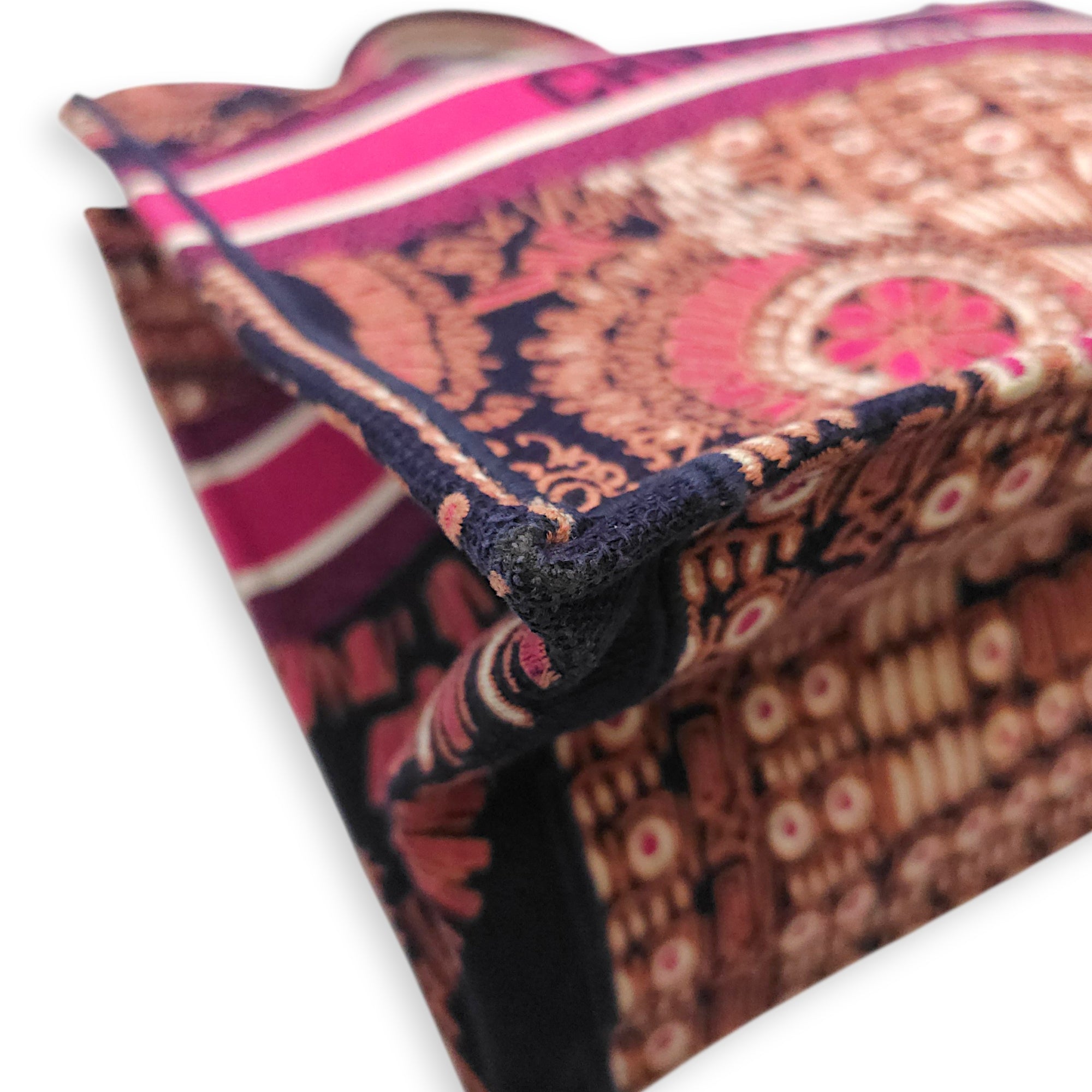 Large Book Tote Pink Top Handle Bag in Canvas