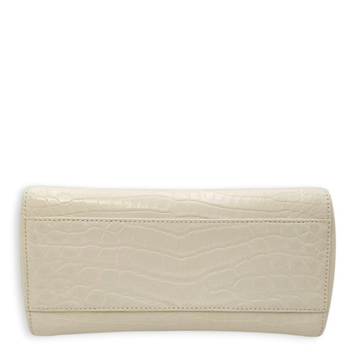 Peekaboo Mini White Top Handle Bag in Crocodile Leather Gold hardware CL2604-20743 5
