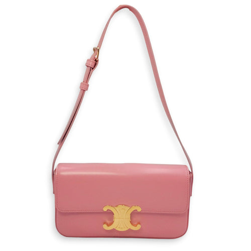 Teen Triomphe Pink Shoulder Bag in Calfskin Gold hardware CL2604-20746 17