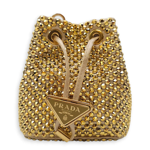 Crystal Pouch Mini Gold Crossbody Bag in Satin Gold hardware CL2604-20747 1