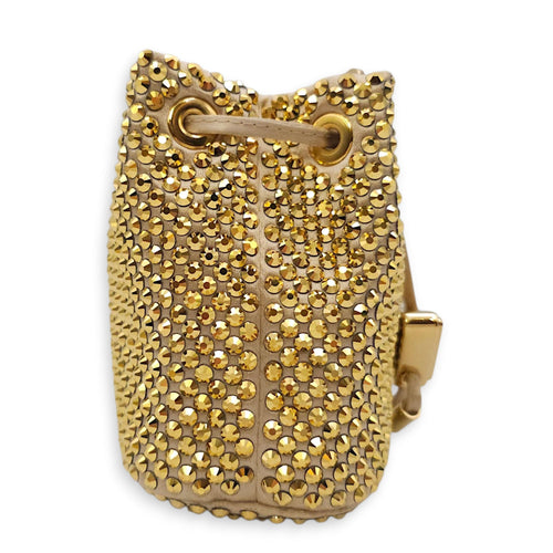 Crystal Pouch Mini Gold Crossbody Bag in Satin Gold hardware CL2604-20747 3