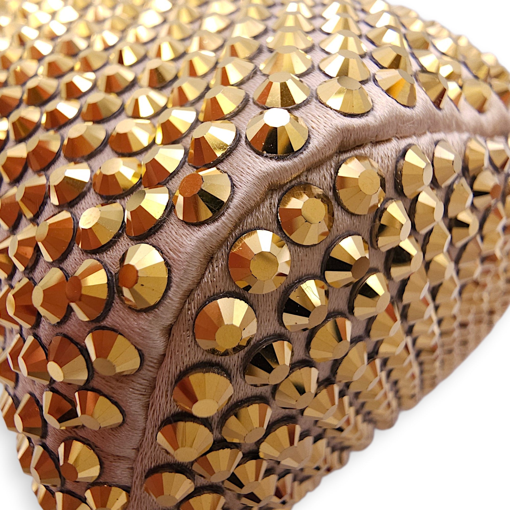 Crystal Pouch Mini Gold Crossbody Bag in Satin Gold hardware CL2604-20747 7